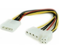 Кабель-разветвитель питания Cablexpert Molex 4pin(M)/Molex 4pin (F)+ATX 4pin, медь,15см, пакет, CC-PSU-4