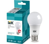 Лампа IEK LED A60 шар 15 Вт 230 В 4000К E27 LLE-A60-15-230-40-E27