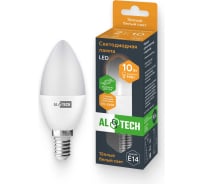 Лампочка светодиодная ALTECH LED С35-10W-830-E14 10Вт свеча теплый белый свет 4673758070067