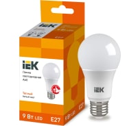 Лампа IEK LED A60, 9вт, 230В, 3000К, E27 LLE-A60-9-230-30-E27