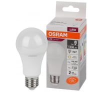 Светодиодная лампа OSRAM LED Value, A, E27, 1200Лм, 15Вт, замена 125Вт, 3000К, теплый белый свет 4058075579095