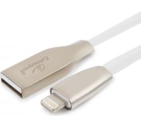 Кабель для Apple Cablexpert серия Gold, AM/Lightning, длина 1м, белый, блистер CC-G-APUSB01W-1M