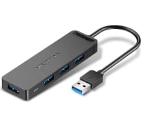 Концентратор VENTION OTG USB 3.0, на 4 порта, черный, 1м CHLBF