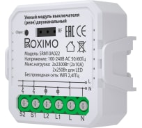 Умный двухканальный модуль выключателя (реле) Roximo SRM10A022