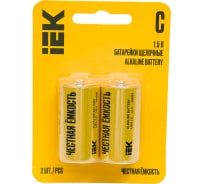 Щелочная батарейка IEK alkaline lr14/c (2шт/блистер) ABT-LR14-OP-L02