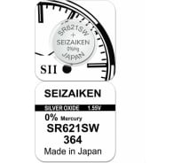 Батарейка SEIZAIKEN 364 (SR621SW) Silver Oxide 1.55V 27400364