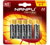 Батарейка NANFU alkaline aa 5+1шт./бл 6901826017620 LR6 6B(5+1)