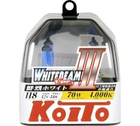 Высокотемпературная лампа KOITO Whitebeam H8, 12 В, 35 Вт, 70 Вт, 4000 K, комплект 2 шт. P0758W 20034