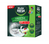 Таблетки для посудомоечной машины Master FRESH TURBO 5в1 в нерастворимой оболочке С0006268