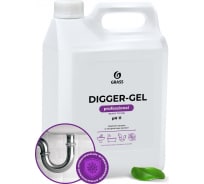 Средство гель для прочистки канализации труб и унитаза от засоров GRASS DIGGER GEL 5кг 125206