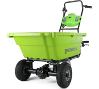 Садовая тележка самоходная GreenWorks 40V, 106 л, с 1хАКБ 4 Ач c USB и ЗУ 7400007USB4