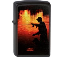 Зажигалка Zippo Рыбак, с покрытием Black Matte, 38x13x57 мм, 218 FISHERMAN