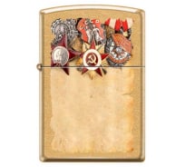 Зажигалка Zippo Советские ордена, с покрытием Gold Dust, 38x13x57 мм, 207G RUSSIAN MEDALS