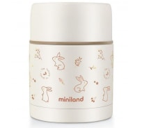 Детский термос для еды Miniland Natur Thermos Bunny зайчик, 600 мл 89348