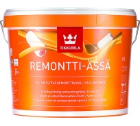 Краска TIKKURILA REMONTTI ASSA интерьерная, акрилатная, стойкая к мытью, полуматовая, база A 9л 81560010160 22115