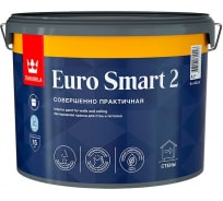 Интерьерная краска Tikkurila EURO SMART 2 база A глубоко матовая 9 л 700001104