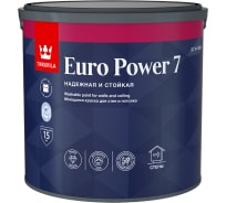 Интерьерная краска Tikkurila EURO POWER 7 стойкая к мытью база A 2,7л 700001120