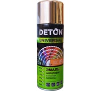 Акриловая эмаль DETON быстросохнущая, золото, аэрозоль 520 мл DTN-A07267