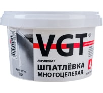 Многоцелевая акриловая шпаклевка для наружных и внутренних работ VGT 1 кг 11606600