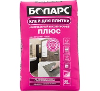 Клей для плитки БОЛАРС Плюс 25 кг, класс C1T 00000003740