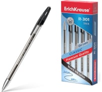 Гелевая ручка ErichKrause R-301 Gel Stick Classic 0.5, цвет чернил черный, 12 шт. в упаковке 53347