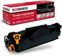 Лазерный картридж SONNEN SH-285A/435A/436A для HP LJ P1002/1504/1102/M1212, 362442