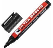 Перманентный маркер BRAUBERG ULTRA MARKER черный, 3.5 мм, с клипом 152204